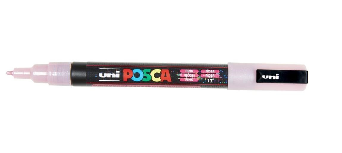 uni-ball 186584 POSCA Marker Fine Tip Round Tip Glitter Pink