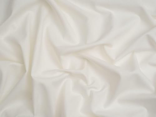 Minerva Core Range Ivory 100% Cotton Broadcloth Fabric for Bag Making, Dressmaking & Quilting - 145cm Wide - per metre