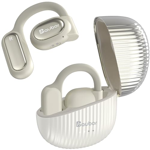 aubor Open Ear Headphones Wireless Bluetooth 5.3 Sports Headphones with 2 Microphones,16.2mm Driver, ENC Clear Talk,IPX6 Water-Resistant, Immersive Stereo Sound,45H Playtime for Running