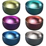 純チタン おちょこ 日本酒 お猪口 6個セット 小型 軽量 耐熱 錆びない アウトドア キャンプ 45ml (6色) [並行輸入品]