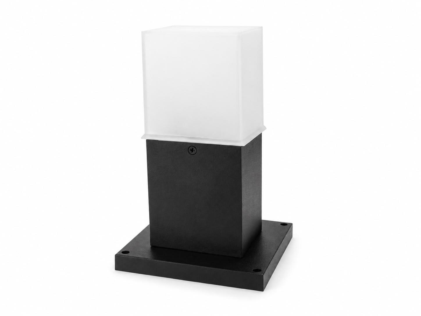 R.K PRIME GATE Light for Home GATE Pillar Waterproof (Bulb NOT Included) | Square Base Mount, Frosted White Shade, Garden Path Lighting, Modern Design, Ground Fix Base-image-16