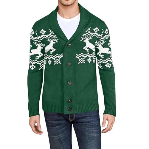 Cárdigan clásico de invierno para hombre confeccionado en punto fino de alta suavidad