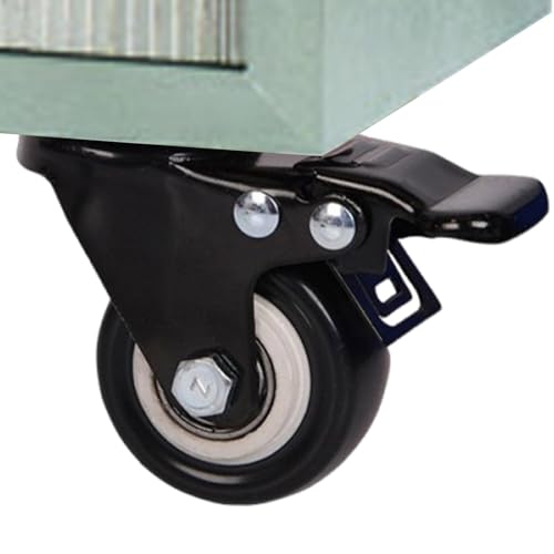 Ruote con bloccaggio, rotelle a piastra - Ruote con piastra girevole per carichi pesanti con freno | Ruote industriali, banco da lavoro per mobili girevole silenzioso multidirezionale per