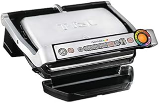 T-fal GC7 Opti-Grill Indoor Electric Grill, 4-Servings, Automatic Sensor Cooking, Silver