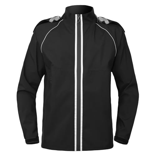 Tangxi Chaqueta de Moto Impermeable para Hombres y Mujeres | Abrigo de Montar Al Aire a Prueba de Viento con Ventilación para Senderismo y Ciclismo (BLACK XL)