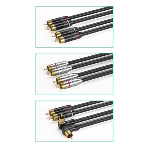 Cable estéreo macho macho con conectores de oro para conectar amplificadores y HDTV 5