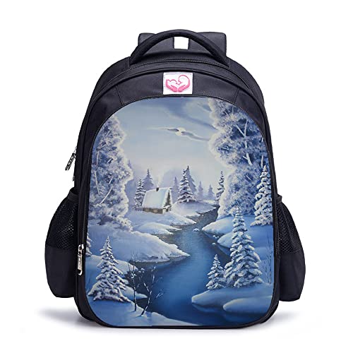 Sac à dos imprimé 3D paysage de neige pour s'évader au quotidien