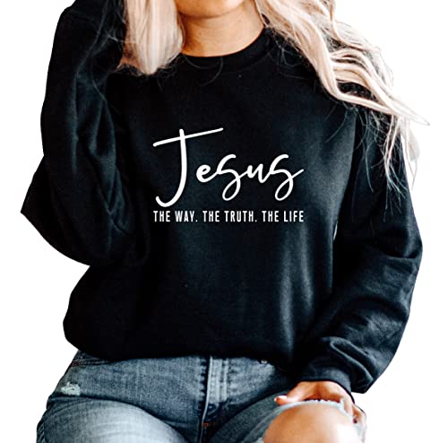 Jesus Sweatshirt, Christian Sweatshirt, Jesus The Way The Truth The Life Sweatshirt, Religious Sweatshirt, Religious Gift, Christian Gift4