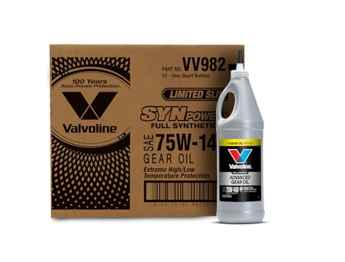 Image of Valvoline SynPower SAE 75W-140 Full Synthetic Gear Oil 1 QT, Case of 12