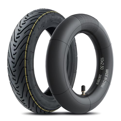 Amitor 60/70-6.5 E Scooter Tire Set Heavy Duty Replacement Tire with Inner Tube for Segway Ninebot Max G30 G30D G30E G30LP 1 Set Outer Tire + Straight Valve Inner Tube