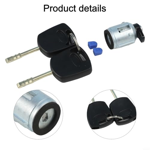 Cylindre de serrure de porte avec 2 clés pour Connect 2002–2013, serrure de bouchon de gaz de rechange pour modèles essence, loquet de porte de voiture à ajustement direct – vue 6