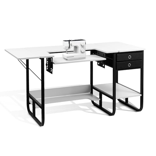 Vividwood Foldable Sewing Machine Table,...