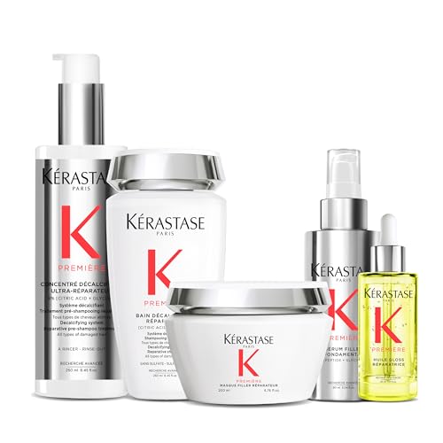 KÉRASTASE Première, Rutina Completa Para Cabello Dañado de Medio a Grueso, Repara la Fibra en Profundidad, Fórmula Reparadora con Ácido Cítrico y Glicina
