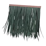 Aymzbd Synthetisches Reetdach Strohverkleidung Dachmatte Feuerfest Langlebig Realistische für Garten Terrasse Bar Pavillon Strand Party, Dunkelgrün