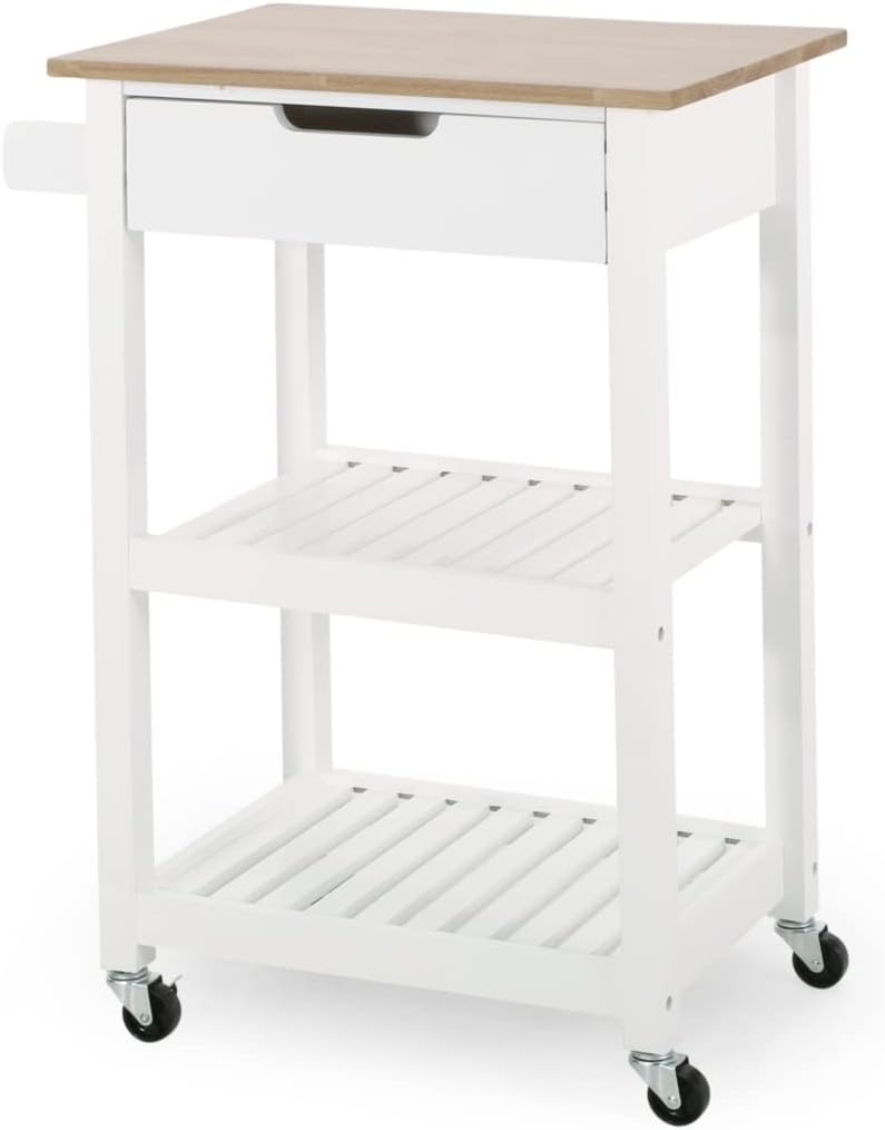 Christopher Knight Home Dade Kitchen Furniture, White + Natural