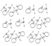 48 Sets Silver Tone Bracelet Toggle Clasps, DIY Jewelry Making (Modern Circle)