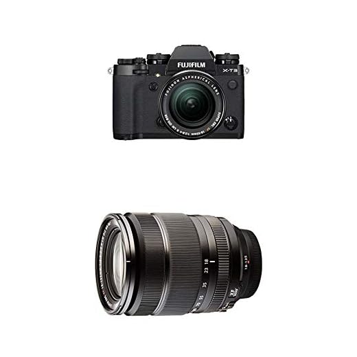 Fujifilm X-T3 - Cámara de objetivo intercambiable sin espejo, con sensor APS-C de 26,1 Mpx, video 4K/60p DCI, pantalla táctil, WIFI, Bluetooth, negro, Kit con objetivo X-T3 + XF18-55mm + XF18-135mm