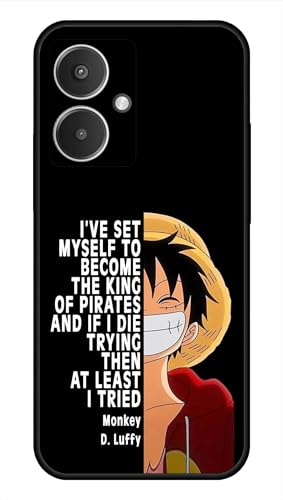 Image of NDCOM for Redmi 13C 5+G Cover | Poco M6 5G Back Cover | Poco M6 5G Mobile Cover | Redmi 13C 5G Cover | Anime One Piece Monkey D. Luffy Printed Metal Case