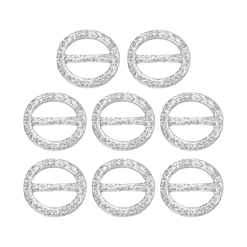 Image of uxcell Plastic Tee Shirt Clips, Round Bling Resin Scarf Ring Buckle, Fashion Tie Circle Clip
