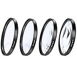 Close-up Filter Kit +1 +2 +4 +10 Lens Set for Digital Cameras 49mm, Transparent
