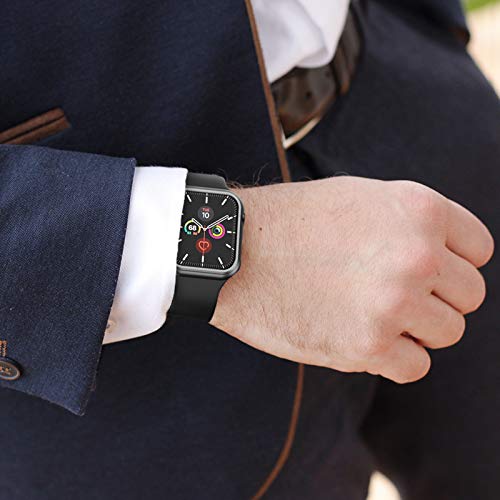 MARGE PLUS Case for Apple Watch 44mm 40mm Screen Protector, [2- Pack] Hard PC with PET Film Shockproof Full Coverage Case Cover for iWatch Series 6/SE/5/4 - Thumbnail 2