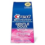 Crest 3D Whitestrips Gentle At-home Teeth Whitening Kit, 14 Treatments, Gently Removes 15 Years of Stains