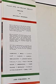 Hardcover Italian Civil and Military Aircraft 1930-1945 Book