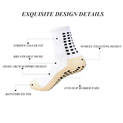 Pairs Grip Soccer Socks Non Slip Sports Football Basketball Grip Pads Socks for Men2/4/62