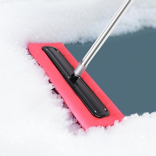 Roof Rakes for Snow Removal, 2 Foam Head Roof Snow Rake, Lightweight Durable Foam Head Snows Broom, Heavy Duty No-Scratch Snows Brush, Sn-ow Broom Push/Pull for Roofs Vehicle Garage Home Lawn Backyard — view 2