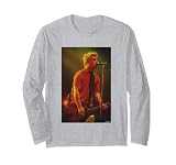 Green Day Billie Joe Armstrong Warning Live By Andy Willsher Long Sleeve T-Shirt