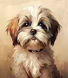 Photo Gallery zmhzmy kit per dipingere con i numeri, cane shih tzu, kit di pittura include pennello e pigmenti, regali per gli amanti dei cani, 40 x 50 cm, senza cornice Photo Gallery zmhzmy kit per dipingere con i numeri, cane shih tzu, kit di pittura include pennello e pigmenti, regali per gli amanti dei cani, 40 x 50 cm, senza cornice