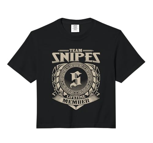 Team Snipes Lifetime Member Funny Snipes Family Name Vintage Comfort Colors Crop Top