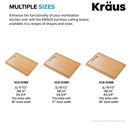 Kraus Kcb-101Bb Kore Cutting Board, 17" X 12 1/2" #TOP1