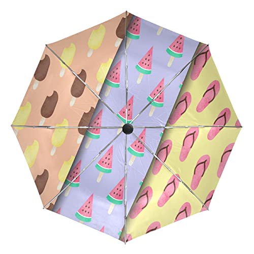 Parapluie pastèque automatique pliant et coupe-vent pour homme et femme