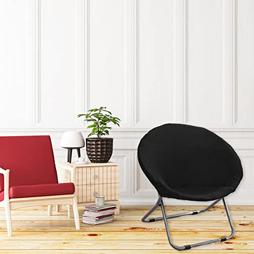 Housse de chaise extensible velours noir lavable et résistante Moon - 6