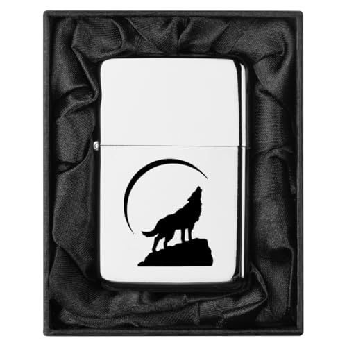 Encendedor en caja de regalo forrada en seda negra miniatura 1