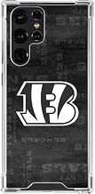 Skinit Clear Phone Case Compatible with Galaxy S23 Ultra - Officially Licensed NFL Cincinnati Bengals Black & White Design