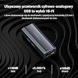 Fosi Audio DS2 USB C do AUX Wzmacniacz słuchawkowy DAC Dongle 3,5 mm Jack Adapter audio Przenośny wzmacniacz z podwójnym wyjściem DSD256 4,4 mm Zbalansowany układ CS43131 o wysokiej rozdzielczości