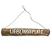 Produktbild ReWu Treibholz Holzschild mit dem Spruch Lieblingsplatz im Shabby Landhaus Vintage Stil Handmade
