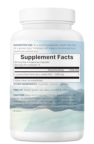 Micro Ingredients Pure L-Lysine Capsules