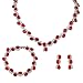 EVER FAITH Silver-Tone Zircon Wedding S-Shaped Necklace Earrings Bracelet Set