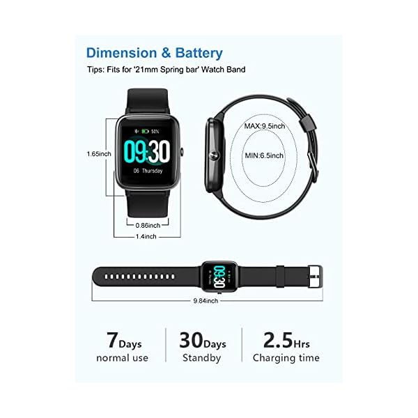 Willful-Smart-Watch-for-Android-Phones-and-iOS-Phones-Compatible-iPhone-Samsung-IP68-Swimming-Waterproof-Smartwatch-Fitness-Tracker-Fitness-Watch-Heart-Rate-Monitor-Smart-Watches-for-Men-Women-Black Willful Smart Watch for Android Phones and iOS Phones Compatible iPhone Samsung, IP68 Swimming Waterproof Smartwatch Fitness Tracker Fitness Watch Heart Rate Monitor Smart Watches for Men Women Black