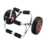 Wiltec Carrello da Trasporto Pieghevole per Kayak in Alluminio Max 45 kg per Canoe e Simili imbarcazioni