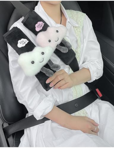Car Seat Belt Cover Stocking Stuffers Cute Fluffy Pig Frog Sheep Dinosaur Safety Seatbelt Shoulder Pad Auto Accessory Neck Cushion Protector Seatbelt Shoulder Protector Nice Gift (Frog) - Thumbnail 3