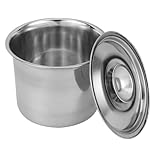 IMIKEYA Contenedor Acero Inoxidable para Helado Reutilizable Caja Almacenamiento Congelador Yogur Postres Multifunción Hogar Restaurante