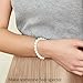 The Pearl Source White Freshwater Pearl Bracelet for Women - Cultured Pearl Bracelet in 14k Gold Plated Sterling Silver Clasp with Genuine Cultured Pearls, 8.0