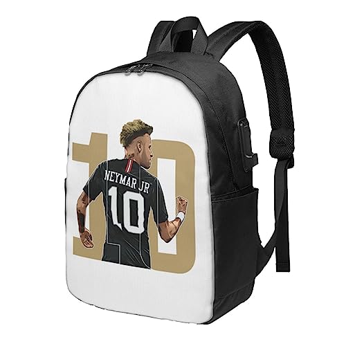 Neymar #10 Adult Backpacks Bag Laptop Bag Bookbag Usb Backpack 17 Inch For Daily