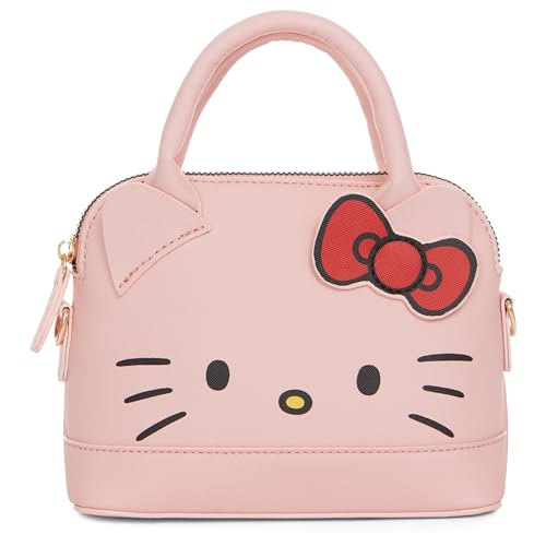 SANRIO Hello Kitty Leather Crossbody Handbag - Girls, Boys, Teens, Adults - Hello Kitty PU Leather Cosplay Crossbody Handbag