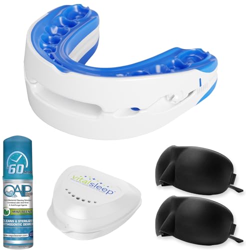 VitalSleep Anti-Snoring Mouthpiece Kit (5 Pieces), Custom Adjustable Jaw Positioning, USA Made & FDA Cleared Snoring Solution, Comfortable Fit (Men's Size)
