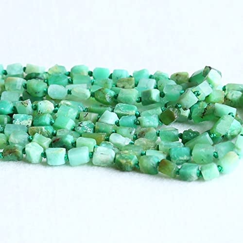 Chrysoprase verte naturelle perles facettées main haut de gamme pour création bijoux